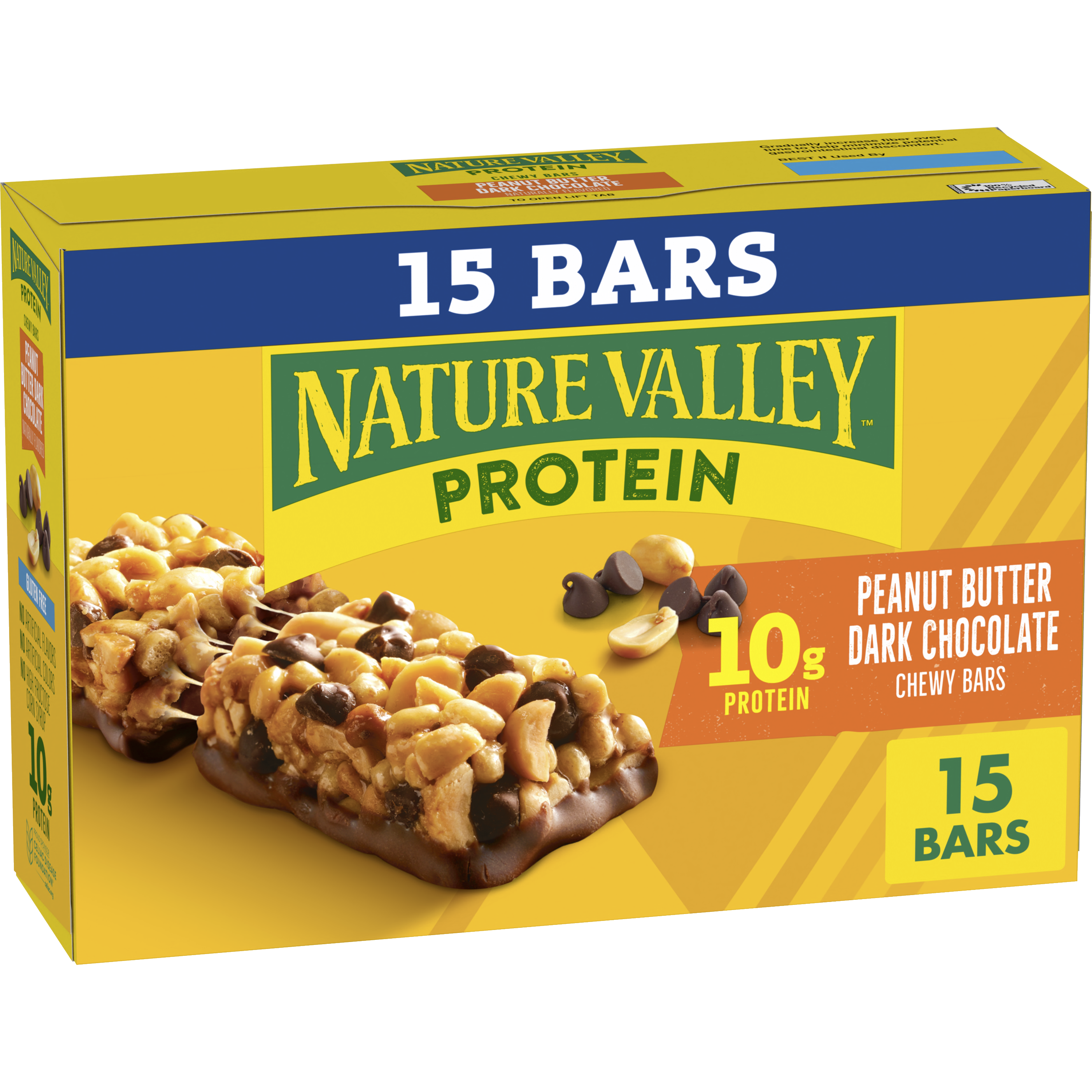 Peanut Butter Dark Chocolate Protein Chewy Bars 15ct | Clean Nutrition Support