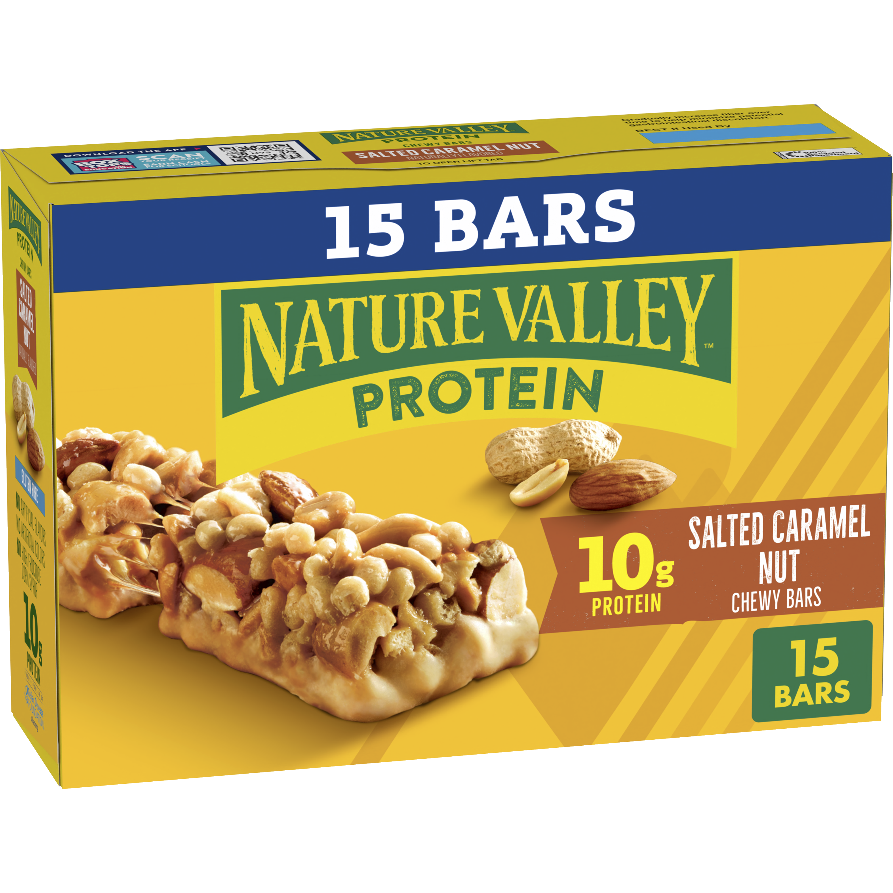 Salted Caramel Nut Protein Chewy Bars 15ct | Clean Nutrition Support